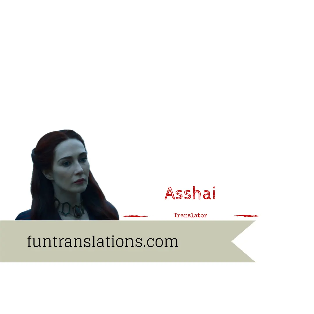 Asshai Translator API