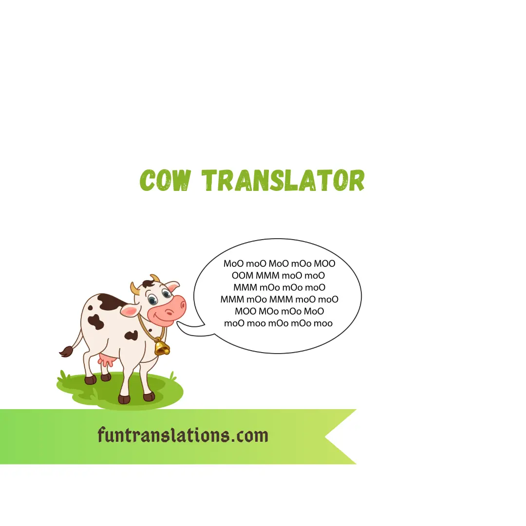 Cow / Moo Language Translator — English to COW