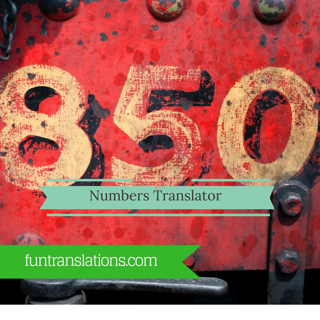 Numbers translator