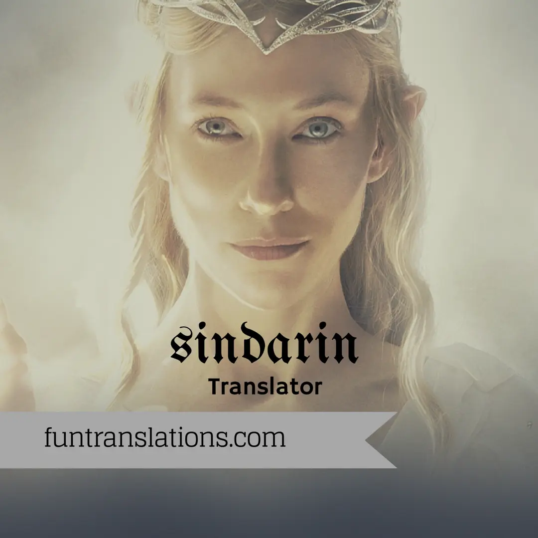 Sindarin translator