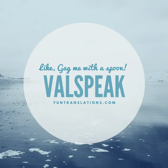 Valley Speak translator